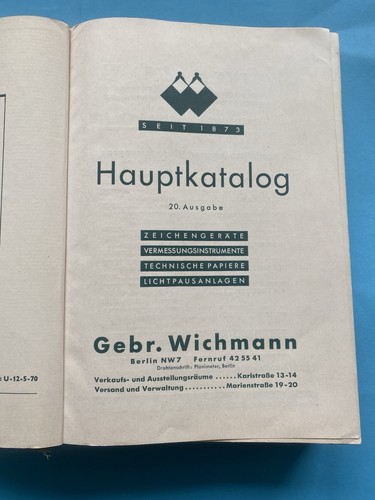 Hauptkatalog gebr wichmann - hauptkatalog, gebr.wichmann