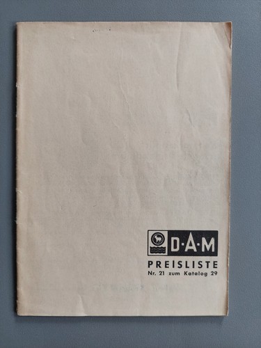 Dam preisliste 21 zum - nr.,